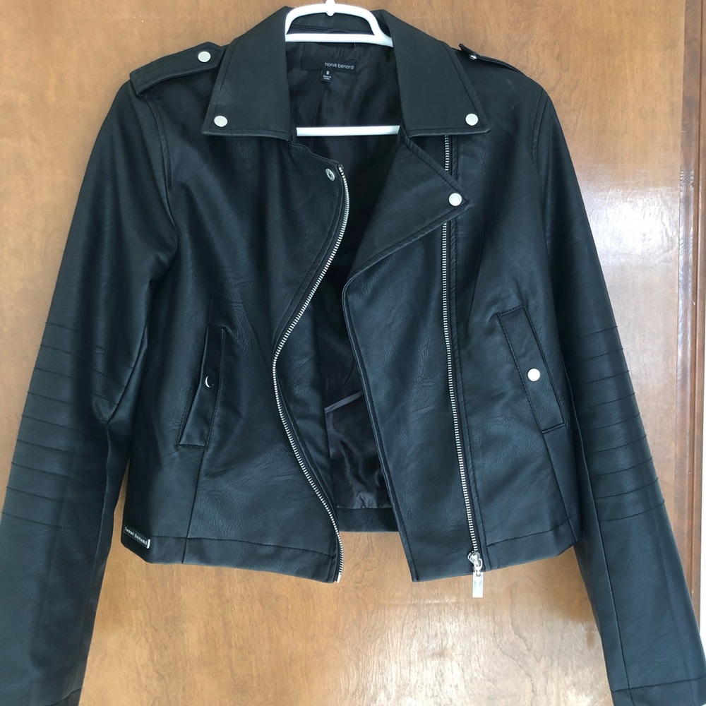 Cropped moto jacket